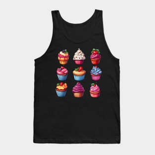 My Grandmother's Cakes - Cupcakes with Berries Retro Baking Tank Top